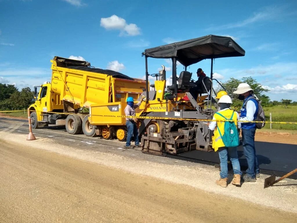 Asphalt / Hot Mix Laying at Construction Site